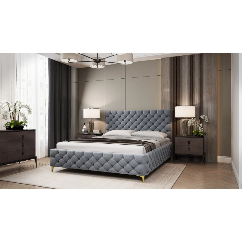 Čalúnená posteľ 180x200 RUBINA s úložným priestorom - šedá Čalúnená posteľ 180x200 RUBINA s úložným priestorom - šedá
