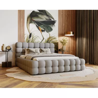 Manželská posteľ 180x200 MAFALDA s úložným priestorom - svetlo šedá