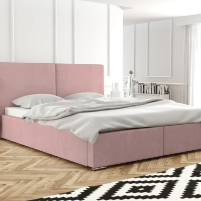 Moderná čalúnená posteľ 140x200 SANDRINA 1 - ružová