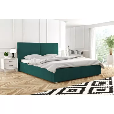 Moderná čalúnená posteľ 160x200 SANDRINA 1 - tmavo zelená