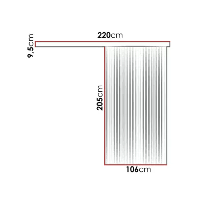 Posuvné interiérové dvere MIDLAND - 100 cm, biele / čierne