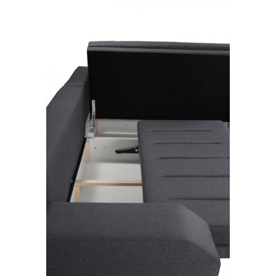 Rozkladacia sedacia súprava so skrytým taburetom TEREZIO - čierna