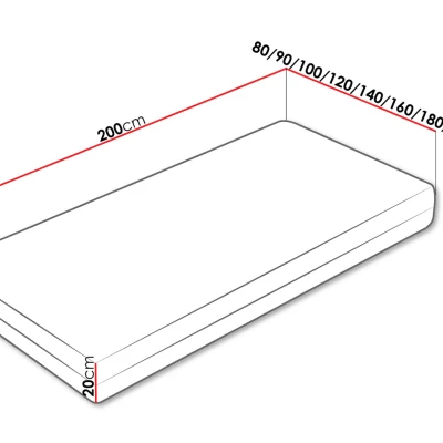 Manželský penový matrac 200x200 GARDENA
