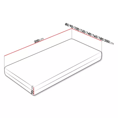 Manželský penový matrac 200x200 GARDENA