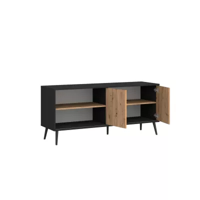 Televízny stolík ESPAN - čierny / dub wotan
