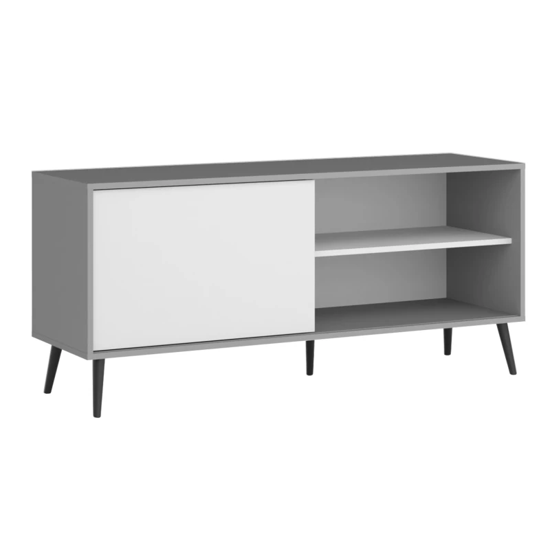 TV stolík HUKON - šedý / biely