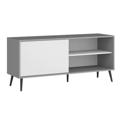 TV stolík HUKON - šedý / biely