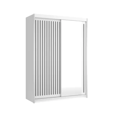 Šatníková skriňa so zrkadlom 150/62 KAREN - biela / šedá