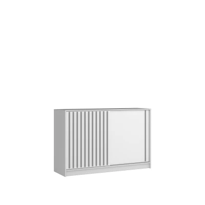 Široká komoda s dvierkami KAREN - biela