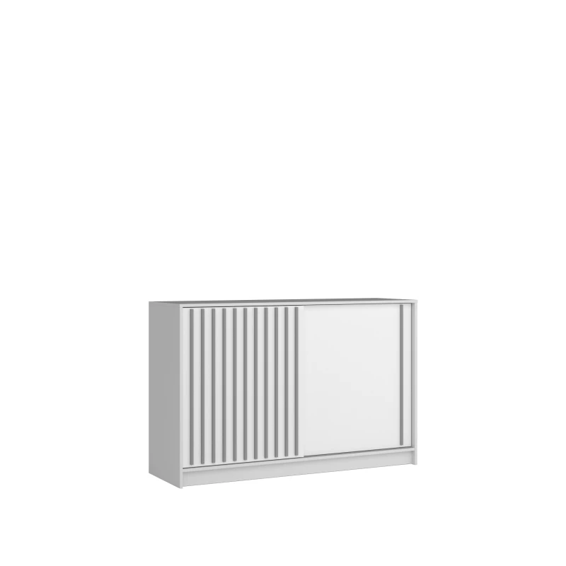 Široká komoda s dvierkami KAREN - biela