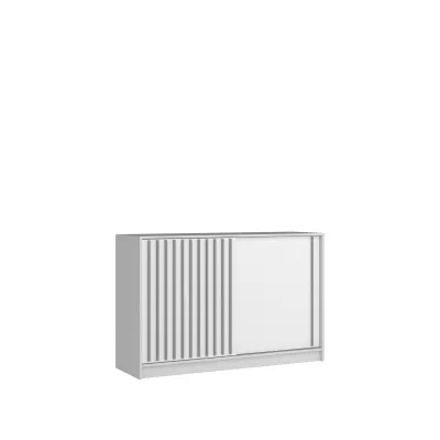 Široká komoda s dvierkami KAREN - biela