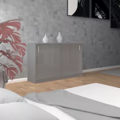 Komoda s posuvnými dverami ALMITA - šedá