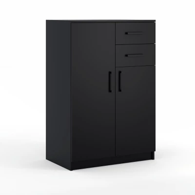 Kombinovaná komoda so šuplíkmi TIRLA - čierna