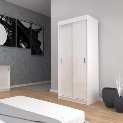 Dvojdverová šatníková skriňa 80/62 ALMITA - biela
