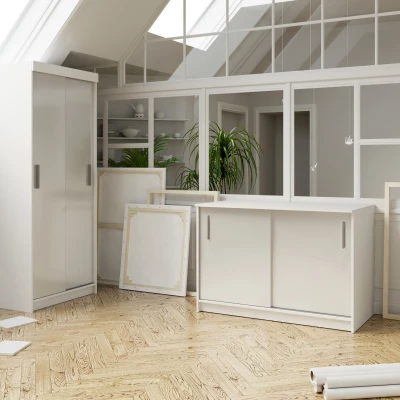 Dvojdverová šatníková skriňa 80/62 ALMITA - biela