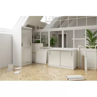 Dvojdverová šatníková skriňa 80/62 ALMITA - biela