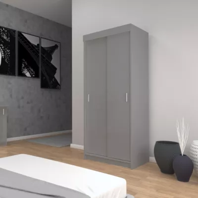 Dvojdverová šatníková skriňa 80/62 ALMITA - šedá