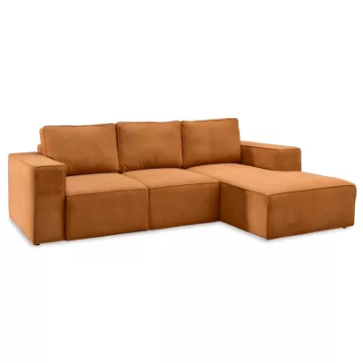 Rozkladacia sedacia súprava ODELIN - oranžová / čierna