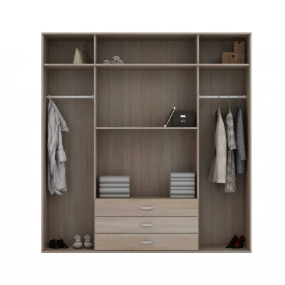 Štvordverová šatníková skriňa 200/58 JONELA - zelená