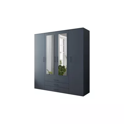 Štvordverová šatníková skriňa 200/58 JUNILA - modrá