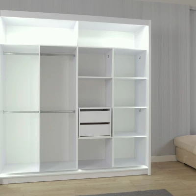 Šatníková skriňa so zrkadlom 203/62 KAILAN - dub sonoma