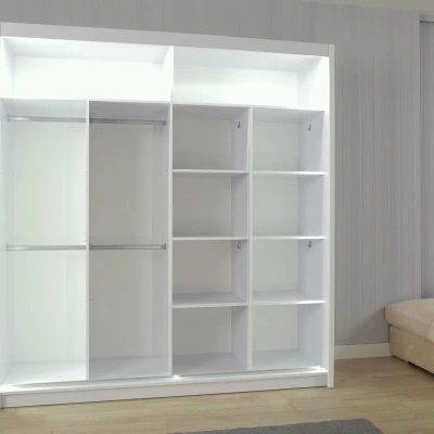 Šatníková skriňa so zrkadlom 203/62 KAILAN - dub sonoma