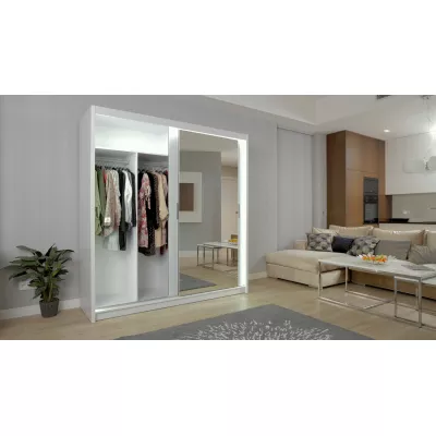 Zrkadlová šatníková skriňa 203/62 KAILAN - wenge