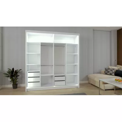 Zrkadlová šatníková skriňa 203/62 KAILAN - wenge