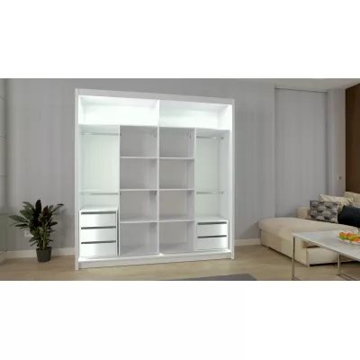 Zrkadlová šatníková skriňa 203/62 KAILAN - wenge