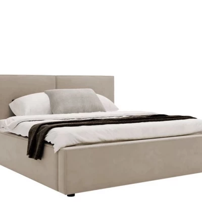Dvojlôžková posteľ s úložným priestorom 160x200 LAMESA - béžová