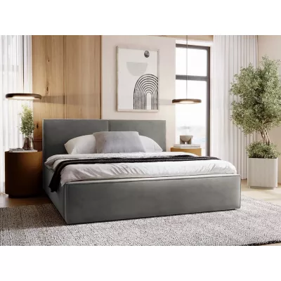 Jednolôžková posteľ s úložným priestorom 120x200 LAMESA - šedá