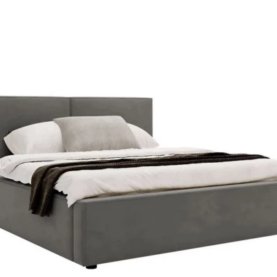 Jednolôžková posteľ s úložným priestorom 120x200 LAMESA - šedá