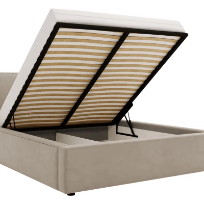 Jednolôžková posteľ s úložným priestorom 120x200 LAMESA - modrošedá
