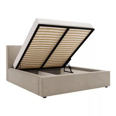 Jednolôžková posteľ s úložným priestorom 120x200 LAMESA - modrošedá