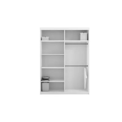 Zrkadlová šatníková skriňa 150/62 KAILAN - šedá