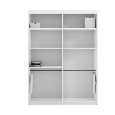 Zrkadlová šatníková skriňa 150/62 KAILAN - šedá