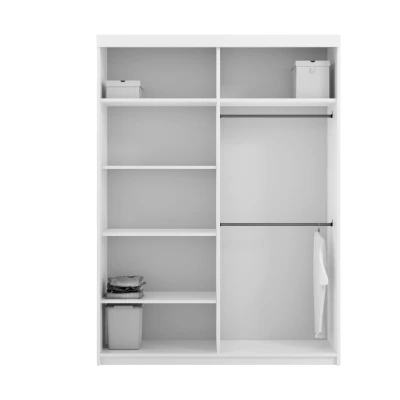 Zrkadlová šatníková skriňa 150/62 KAILAN - čierna