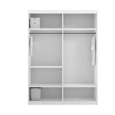 Zrkadlová šatníková skriňa 150/62 KAILAN - čierna