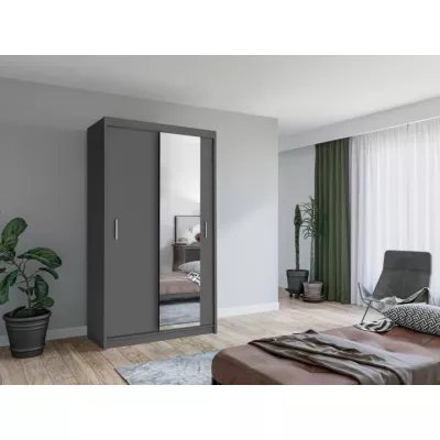 Šatníková skriňa so zrkadlom 120/62 KAILAN - šedá