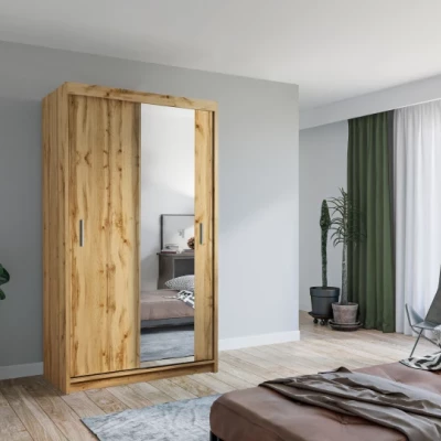 Šatníková skriňa so zrkadlom 120/62 KAILAN - dub wotan