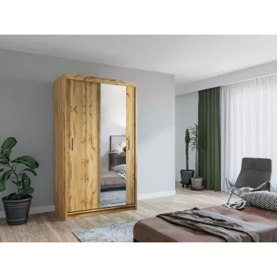 Šatníková skriňa so zrkadlom 120/62 KAILAN - dub wotan
