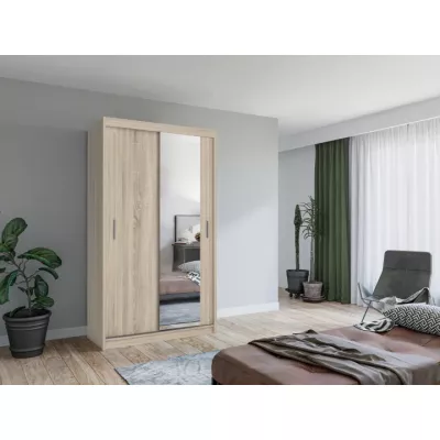 Šatníková skriňa so zrkadlom 120/62 KAILAN - dub sonoma