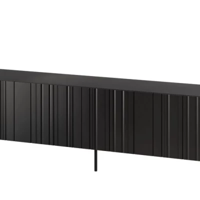 Široký stolík pod TV KERENS - matný čierny