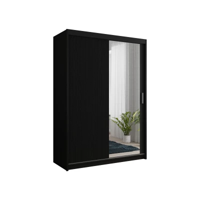 Šatníková skriňa s policami 150/62 TEDRA - čierna