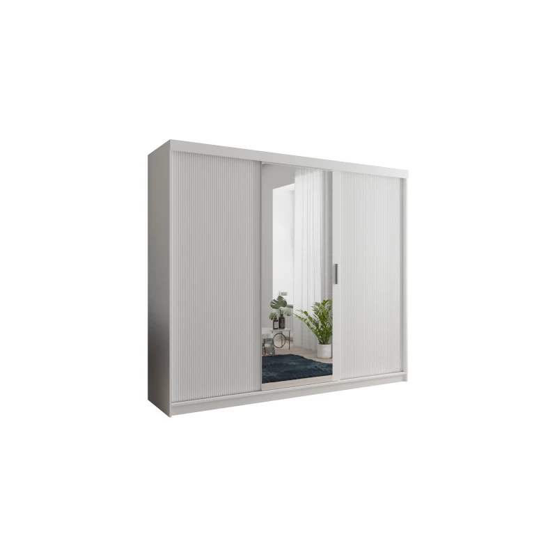 Šatníková skriňa s policami 250/62 TEDRA - biela