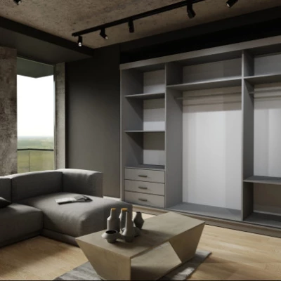 Šatníková skriňa s policami 250/62 TEDRA - biela