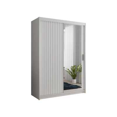 Šatníková skriňa so zrkadlom 150/62 TEDRA - biela