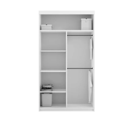 Zrkadlová šatníková skriňa 120/62 KAILAN - wenge