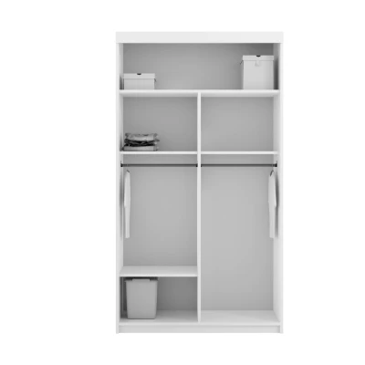 Zrkadlová šatníková skriňa 120/62 KAILAN - šedá