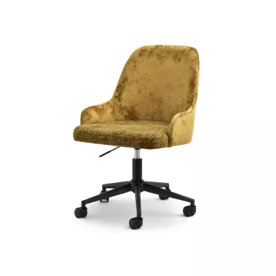 Otočná stolička MANEL MOVE - horčicová / čierna